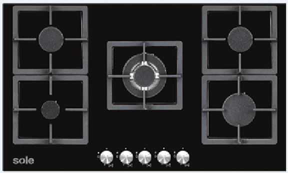 Cocina empotrable Vidrio Templado